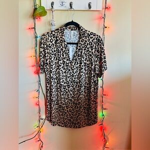 Leopard Print Women's Blouse